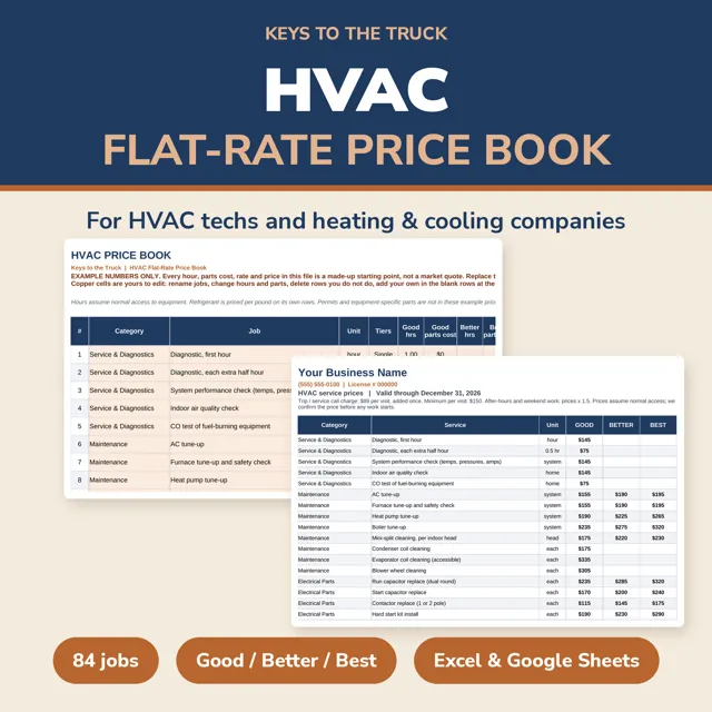 HVAC Flat-Rate Price Book preview