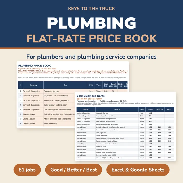 Plumbing Flat-Rate Price Book preview
